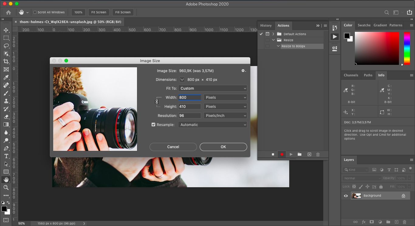 how to resize in photoshop